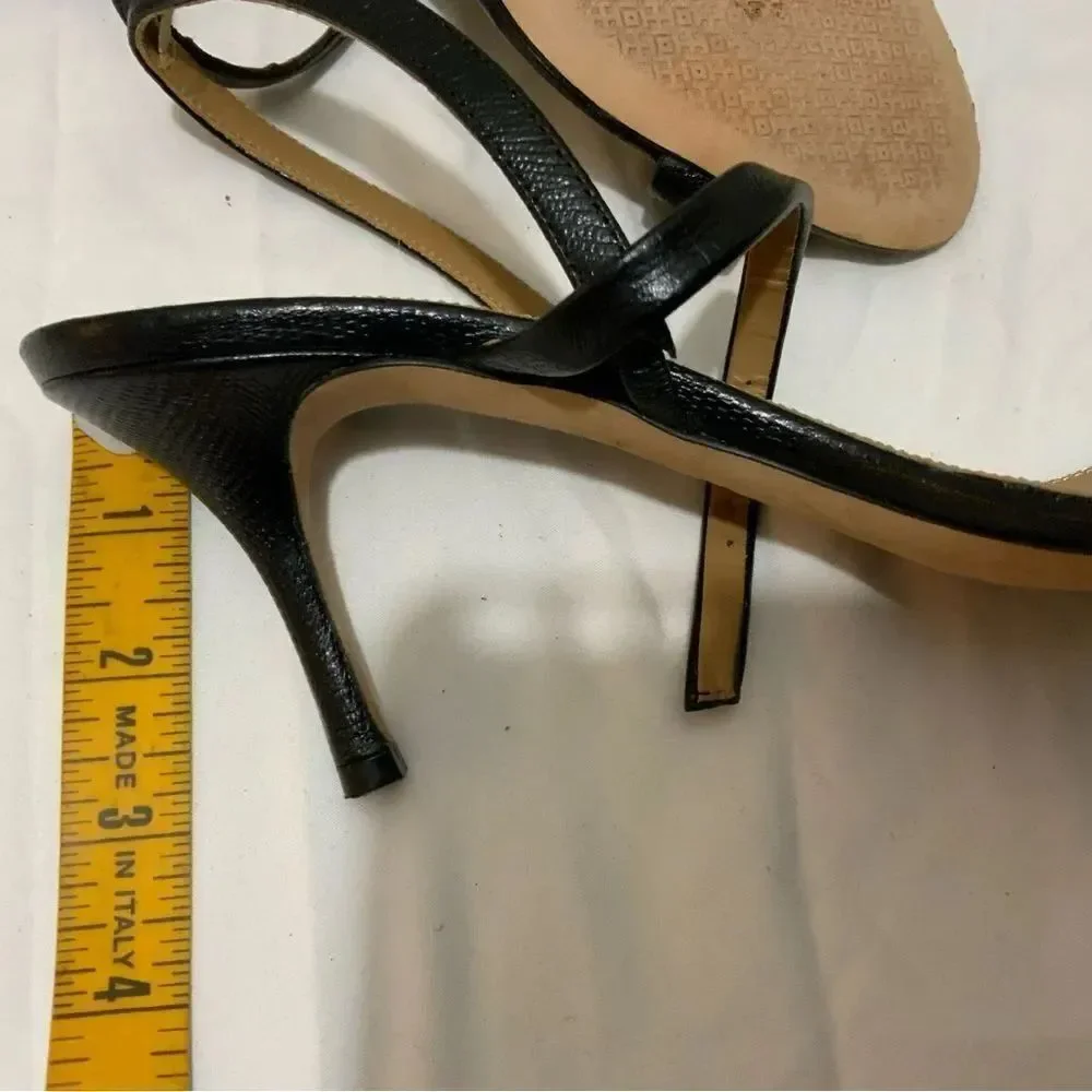 Tory Burch Penelope Pumps Heels Leather Slingback Sandals Shoes Size 9